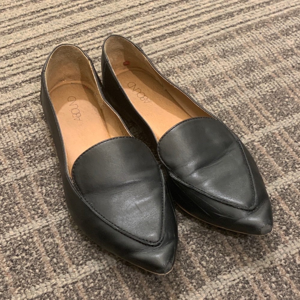 ABOUND Pointed Leather Loafer Flats